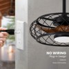 20'' Outdoor Ceiling Fans with Lights and Remote,  Plug in Chandelier Ceiling Fan for Patios Gazebo - 4 of 4