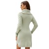 Coolmee Womens  Knit Sweater Dress Sexy Long Sleeve Bodycon Turtleneck Fashion Slim Fit Mini Fall Sweaters Dresses - 2 of 4