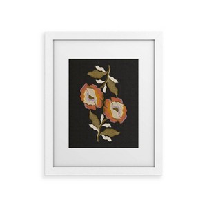 Deny Designs Parrott Paints Together II White Framed Art Print - 1 of 4