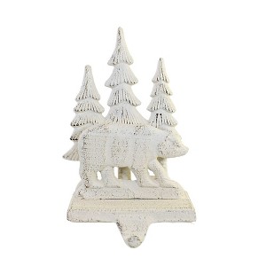 6.75 In Woodland Animal Stocking Holder Winter Trees Weighted Stocking Holders - 1 of 3