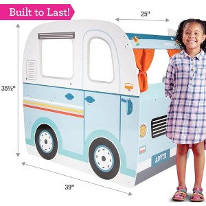 SVAN Wooden Play Camper Van Toy Playset w Steering Wheel, Kitchen, Bed, Pillow, Pretend Shower, Curtains - Great for Kids Pretend Play & Imagination - 1 of 4