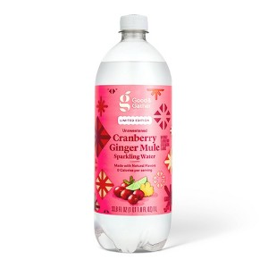 Cranberry Ginger Mule Sparkling Water Naturally Flavored with Other Natural Flavors - 33.8 fl oz Good & Gather™ - 1 of 3
