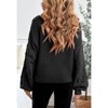 Girls Crewneck Knit Pullover Sweaters Long Lantern Sleeve Oversized Knit Cute Jumper Tops - 2 of 4