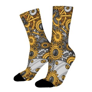 Steampunk Women Printed Crew Socks Funny Funky Socks Soft Polyester Novelty Gifts for Artists Men - 1 of 1