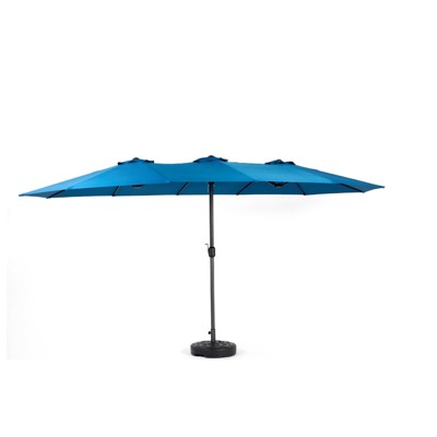 VisioGear Patio Umbrellas, Double Sided Outdoor Umbrella, Rectangular Market Umbrella with 12 Ribs, Green, 105.12"*100.39"*178.35"