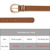 INSPIRE CHIC Gender Neutral Gold Buckle Pure 1.1" Width Faux Leather Waistband Belts 1Pc - 4 of 4