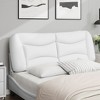 vidaXL Headboard Cushion Hanging Upholstered Bed Back Pillow Faux Leather - White 53.9" - 4 of 4