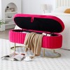 NicBex 50 Inch Oval Storage Ottoman Bench with Golden Metal Legs for Bedroom,Living Room,Entryway,Window - 2 of 3