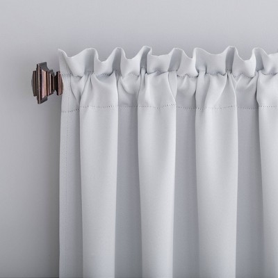 Gray Insulated Blackout Rod Pocket Drapes, 40" x 63"