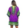 Riviera Sun Womens Short Caftan Dress with African Dashiki Print - 3 of 3