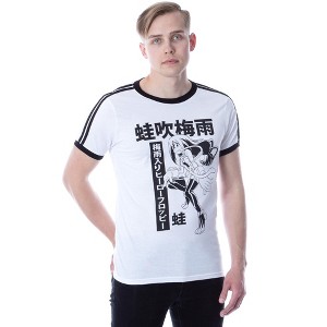 My Hero Academia Mens' Froppy Soccer Ringer Striped Sleeve Ringer T-Shirt - 1 of 4