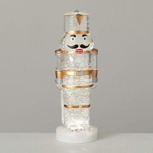 12"H Sullivans Christmas LED Nutcracker Shimmer Figure, Multicolor, Indoor Christmas Decor - 1 of 4