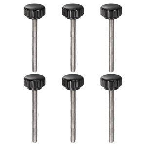 Unique Bargains Plastic Threaded Bolt Knurled Clamping Knob Thumb Screws 6 Pcs - 1 of 4