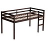 TOAOTBNBO Modern Loft Bed with Ladder, Wood Bed Frame with Low Height Design, Comfortable Platform Bed with Support Slat, White - 3 of 4