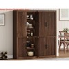 71" Tall Kitchen Large Pantry Cabinet, Farmhouse Kitchen Pantry Storage Cabinet w/ 4 Doors & Adjustable Shelves, Freestanding Wood Large Food Cupboard - 2 of 4