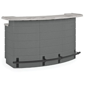 Suncast Backyard Oasis Entertainment Bar with Pull-Out Drawers & Shelves, Marble - 1 of 4