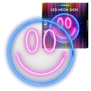 Xtreme Lit Smiley Face LED Neon Sign, Color-Changing Multicolored Neon LED Wall Light, Corded, 13" x 13" - 1 of 4