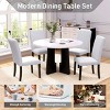 NicBex Mid-Century Style Circle Wooden Dining Table with Faux Marble Top,Modern Round Kitchen Table,Dining Room Furniture - 4 of 4
