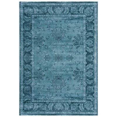 Vintage VTG265 Power Loomed Indoor Area Rug - Light Blue/Dark Blue - 4'x5'7" - Safavieh.