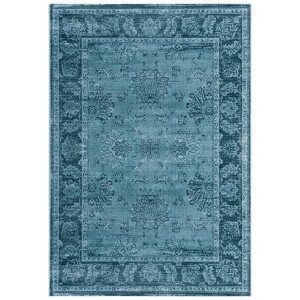 Vintage VTG265 Power Loomed Indoor Area Rug - Light Blue/Dark Blue - 4'x5'7" - Safavieh. - 1 of 4