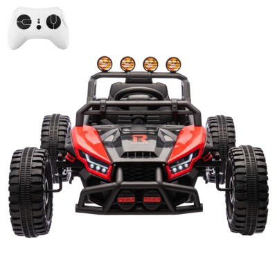 Coucheta 24V Kids Electric UTV Ride On Toy – Remote Control, Dual 130W Motors, 4 Shock Absorbers, LED Lights, Music for 3+ Boys, Girls
