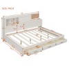 1pc Wooden Daybed, Solid Wood Frame with USB Ports and 3 Storage Drawers, No Box Spring Required - Baofuwish - 4 of 4