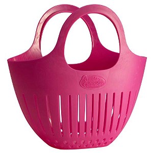 Hutzler Mini Colander garden basket, Small Pink - 1 of 3