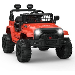 coucheta 12V Kids Ride on Truck Car with Parent Remote Control, Electric Off-Road Toy Car with Bluetooth, 3 Speed Mode and LED Lights,Battery Powered - 1 of 4