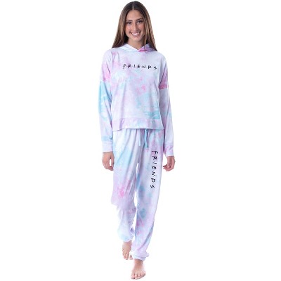 Rugrats Cartoon Tie Dye Womens' Pajama Loungewear Cropped Hooded