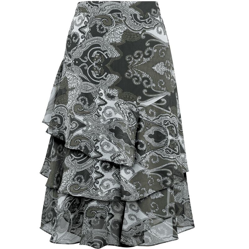 Collections Etc Triple Tiered Chiffon Skirt, 3 of 5