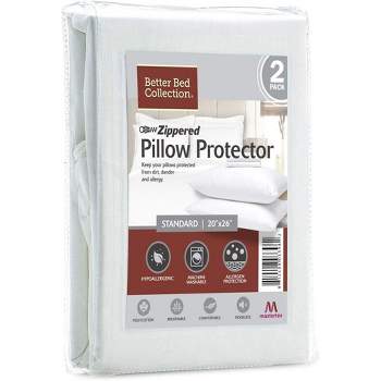 Better Bed Collection Poly/Cotton White PIllow Protectors 2 Pack