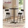 Round High-Top Cocktail Table for Small Spaces, 23.6 Inch Dia Bar Table with Cross Base and Adjustable Feet, Seats 2-3, 41.1" Height - 2 of 4