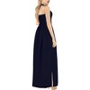 LA LEELA Women's House Daily Routine Evening Wear Solid Smocked Top Maxi Slit Dress Casual Strapless Tube Dresses for Women - 2 of 4