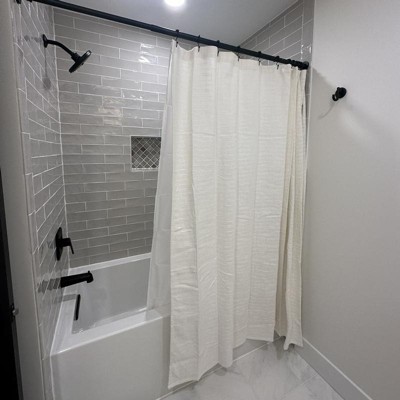 Woven Shower Curtain White - Threshold™ : Target