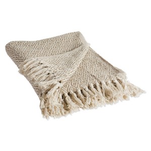 50"x60" Double Diamond Throw Blanket - Design Imports - 1 of 4
