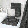 Bath Towel Set, 100 Cotton 600 GSM, 6 Piece, Dark Gray Bath Towels of 27X54 Inches, Hand Towels of 16X28 Washcloths of 13X13 Inches - 2 of 4