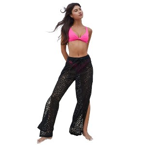 VENUS Womens Lace Cover-Up Pant  -  XL, Black - 1 of 4