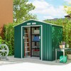 Outsunny Metal Storage Shed Organizer, Garden Tool House with Vents and Sliding Doors for Backyard, Patio, Garage, Lawn - 3 of 4