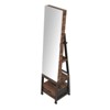 COZONY 360° Swivel Jewelry Armoire, Floor Standing Locking Cabinet with Full Length Mirror, Bottom Drawer, Shelves & Wheels, Large Storage Capacity - 2 of 4