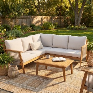 Christopher Knight Home Hanna 4 Piece Outdoor Acacia Wood
