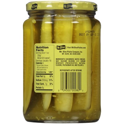Mt. Olive Kosher Dill Pickle Spears - 24oz