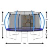 NAYSAYE Trampoline 12FT with Safety Net and Ladder for Outdoor Fun and Kids Fitness, Black and Blue, 144.00"*103.00"*124.12" - 4 of 4