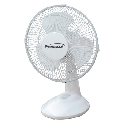 Kool Zone Oscillating Desk Fan in White