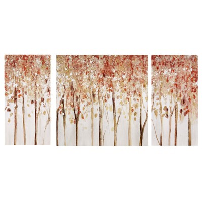 VisioGear 3PCS Triptych Textured Canvas Wall Art Set, Wall Decor for Hallway Office Wall Decor, Multicolor, 27"*27"*1.5"