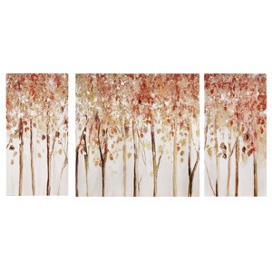 VisioGear 3PCS Triptych Textured Canvas Wall Art Set, Wall Decor for Hallway Office Wall Decor, Multicolor, 27"*27"*1.5" - 1 of 4