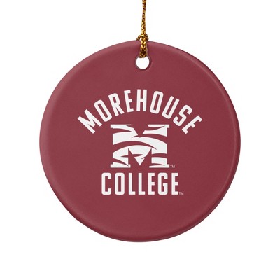 Morehouse College Maroon Tigers Logo Porcelain Holiday Christmas Tree Ornament