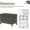 GlasFlength Decorative Storage Cabinets Outdoor Kitchen Island with Storage for BBQ Deck Patio, Gray, 37.48"*20.31"*26.97" - 3 of 4