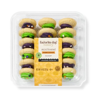 Halloween Mini Frosted Sugar Cookies - 9.4oz/18ct - Favorite Day™