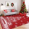 Washable Christmas Party Print Accent Rug w/ Non-Slip Backing,Stain-Resistant Low Pile Holiday Carpet - 4 of 4