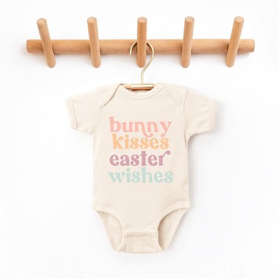 The Juniper Shop Bunny Kisses Easter Wishes Baby Bodysuit
